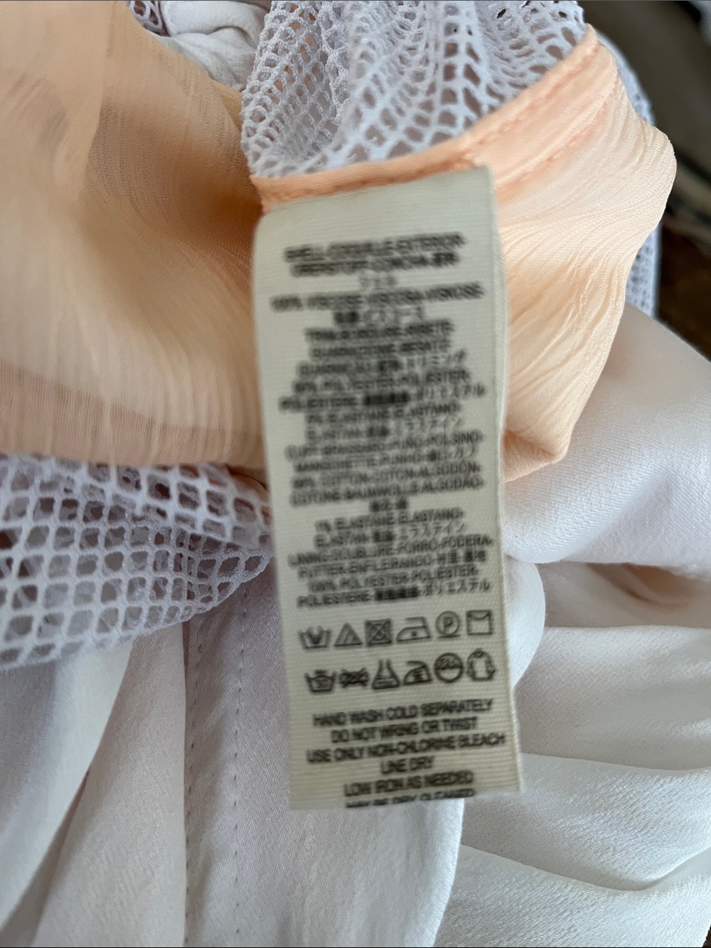 FREE PEOPLE Insect Shield Jacket White/ Peach Cropped Size XS - Picture 12 of 12